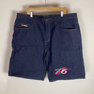 JH Design Men’s Denim Shorts Size 42 NASCAR Valvoline Racing #6